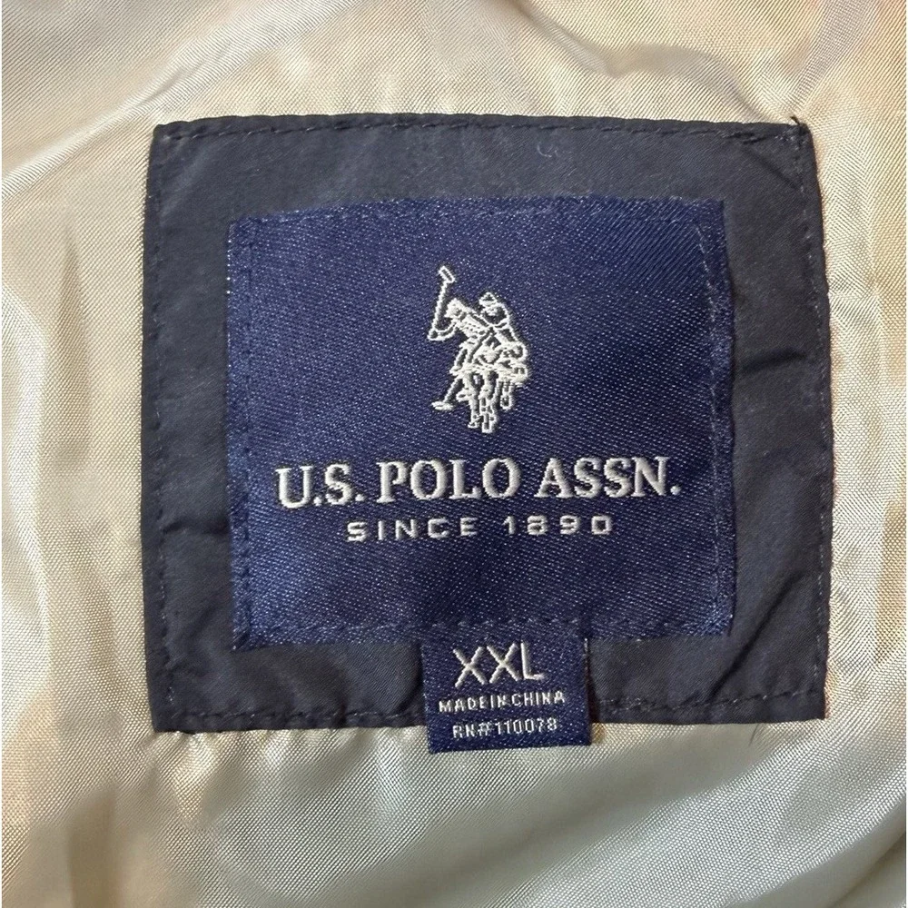 U.S.Polo Assn. Men's Black Winter Fall Full Zip Puffer Vest Jacket Size 2XL
